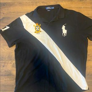 Ralph Lauren Sport Polo Shirt Big Pony Black & White Size XXL